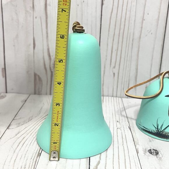 Lot of 3 Tesa Southwestern Ceramic Windbell Chimes Hand Painted Roadrunner - Picture 5 of 16